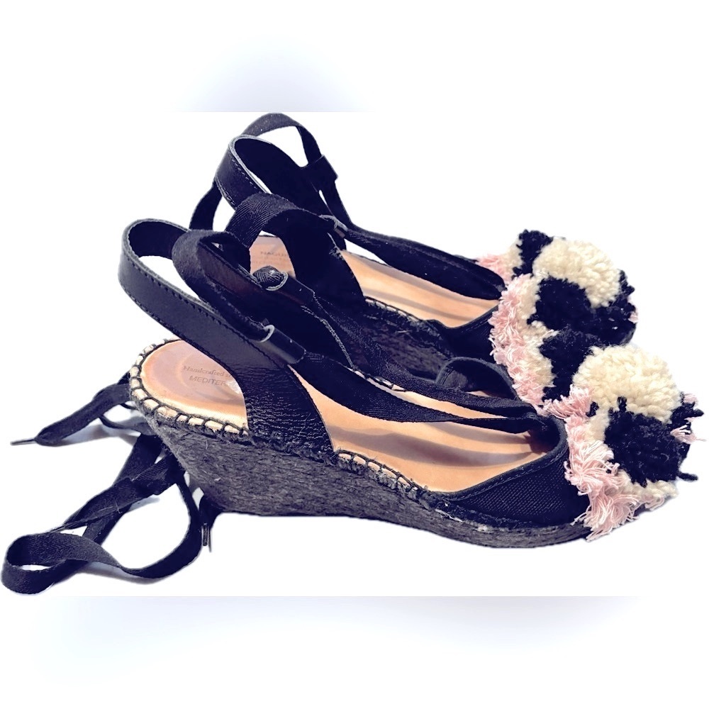 Anthropologie Naguisa Pommed Wedge Sandals